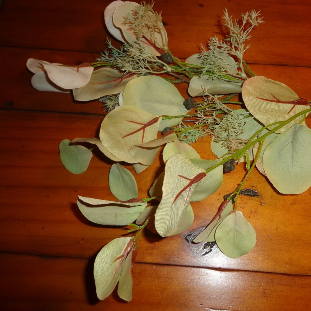 NWOT Faux Eucalyptus Spray 27" by David Christopher